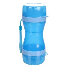 Flamingo 2-in-1 Reisebecher für Wasser + Futter Bassie blau