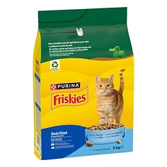 PURINA Friskies Sterilized su lašiša, tunu ir daržovėmis, sausas maistas katėms, 1,5 - 2,9 kg — 4 nuotrauka