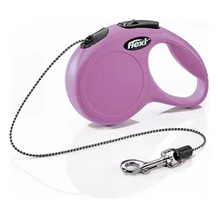 Flexi Classic automatinis virvinis pavadėlis, XS/3 m, rožinis