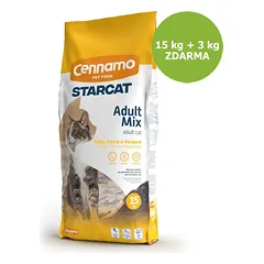 PLUTO Star Cat Adult Mix 15 kg + 3 kg ZDARMA