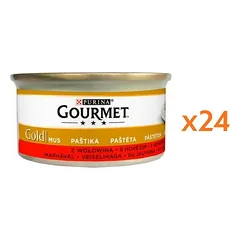 GOURMET Gold su jautiena katėms, 24 x 85 g