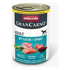 Animonda GRANCARNO suaugusių šunų konservai su lašiša ir špinatais