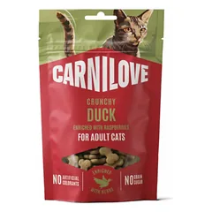 CARNILOVE Crunchy Snack Duck enriched with Raspberries skanėstai katėms 50 g