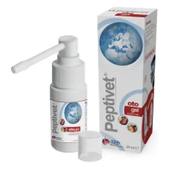 ICF Peptivet Oto Gel otologinis gelis šunims ir katėms su euderminiu poveikiu, 40 ml