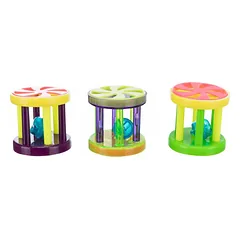 Trixie Balls And Rollers plastikiniai žaislai katėms, su varpeliais, skersmuo 4.5 cm / 4 cm, 5 vnt. — 3 nuotrauka