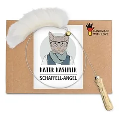 Kater Kasimir Katzenangel mit Schaffell