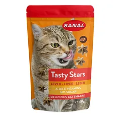 Sanal Tasty Stars Liver skanėstai katėms 40 g nuotrauka