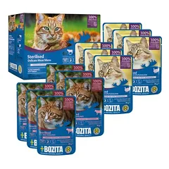 Bozita kąsneliai drebučiuose Sterilised 12 x 85 g, drėgnas maistas katėms — 4 nuotrauka