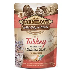 Carnilove kons. katėms maiš. Turkey Valeriana  24vnt. x 85g.