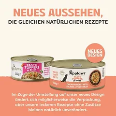 Applaws Taste Toppers Natural sultinyje, drėgnas maistas šunims, ekonominė pakuotė 24 x 156 g — 5 nuotrauka