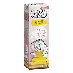 Catessy mousse lėkštutėse, drėgnas maistas katėms 14 x 90 g, 80 - 99 g — 5 nuotrauka