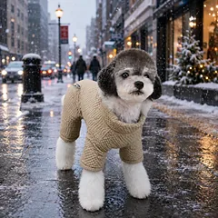 PAW COUTURE gyvūnų augintinių kombinezonas, kreminis, kreminis, M dydis — 3 nuotrauka