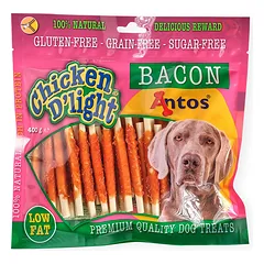 Antos skanėstai šunims su vištiena D'light Bacon 400g