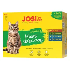 JosiCat Multipack Sauce Mixed set konservuotas pašaras katėms, 4x12x85g