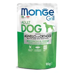 Monge Grill konservuotas pašaras šunims su ėriena ir daržovėmis 100g parduotuvėje ramiosblusos.lt