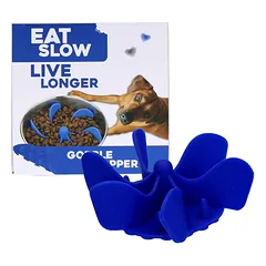 Lėto ėdimo priedas dubenėliui, Gobble Stopper (mėlynas) — 1 nuotrauka