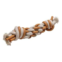 Beeztees žaislas šunims Puppy Dental virvė Foz iš TPR/medvilnės, smėlio/rudas, Matmenys: 30 x 4,5 x 4,5 cm — 2 nuotrauka