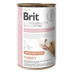 Brit GF Veterinary Diets Dog Can Hypoallergenic Monoprotein Turkey 400 g