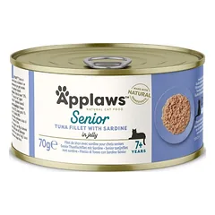 APPLAWS Cat Senior Tuna Fillet with Sardine tunas su sardinėmis vyresnio amžiaus katėms 70 g
