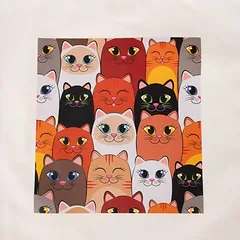 TIAKI drobinis krepšys „Smiling Cats“, 1 vnt. — 3 nuotrauka