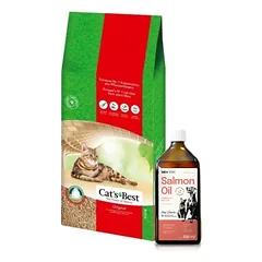 JRS Cat's Best Original kraikas 40l / 17,2kg + Lab-V 100% lašišų aliejus įvairaus amžiaus šunims ir katėms 500ml šalto spaudimo