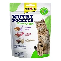 GimCat skanėstai katėms – Nutri Pockets Country Mix, 150 g