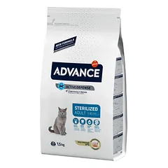 ADVANCE „Sterilized“ kačių maistas sterilizuotoms katėms 15 kg