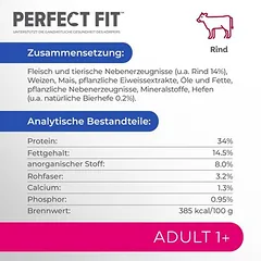 Perfect Fit Sterile 1+ su jautiena, sausas maistas katėms — 5 nuotrauka