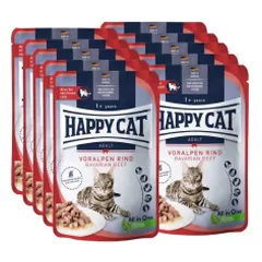 Happy Cat guliašas katėms su jautiena VoralpenRind, 10x85 g