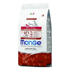 Monge Mini Puppy Lamb (ėriena) sausas pašaras šunims iki 1 metų