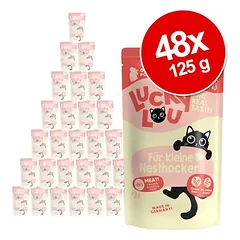 Lucky Lou Kitten drėgnas maistas kačiukams, ekonominė pakuotė 48 x 125 g