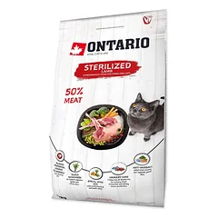 Ontario Cat Sterilised Lamb sausas maistas suaugusioms katėms sterilizuotoms su ėriena ir mažu grūdų kiekiu, 2 kg — 2 nuotrauka