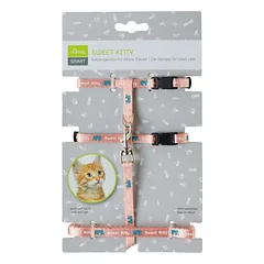 HUNTER SWEET KITTY petnešos ir pavadėlis katėms, rožinės