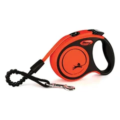 Flexi Xtreme juostelinis šunų pavadis, L, iki 55 kg, 8 m, oranžinis — 5 nuotrauka