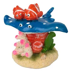 Aqua Della Aquariumdekoration Clownfisch mit Rochen