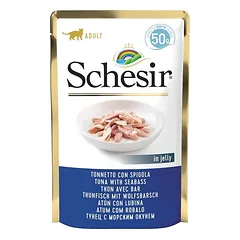 SCHESIR Tunų ir jūros ešerių papildomas ėdalas katėms 12 x 50 g