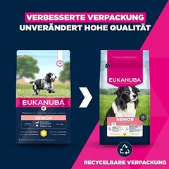 Eukanuba Premium Nutrition Senior Medium Breed su vištiena, sausas maistas šunims, > 10 kg — 3 nuotrauka