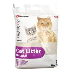 Flamingo Cat Litter Natural kašėių tualeto smėlis, sukantys, iš Kanados, 15 kg