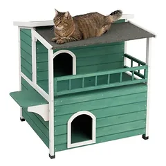 zooplus Exclusive namelis katėms su stogu nuo saulės, L 91,5 x B 71 x H 82 cm — 3 nuotrauka