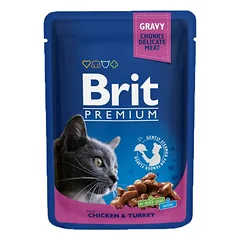 Brit Premium Chicken & Turkey 100 g parduotuvėje alphazoo.lt