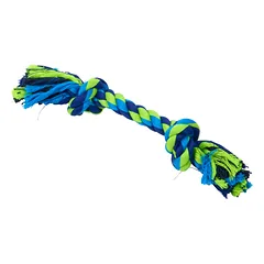 Žaislas Šuniui BUSTER virvė dantims 15cm XS mėlyna/laimo spalva photo