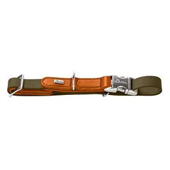 HUNTER antkaklis šunims Wolmar Biothane x oda Alu Strong, Dydis: M, Spalva: šokoladinė/konjako spalvos, Kaklo apimtis: 30 - 45 cm, Plotis: 1,6 cm — 3 nuotrauka