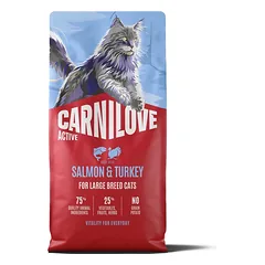 Carnilove Active Cat lašišos ir kalakutienos maistas suaugusiems didelių veislių katėms, 6 kg