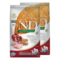 Farmina N&D Ancestral Grain canine CHICKEN & POMEGRANATE ADULT MEDIUM&MAXI 2x12kg