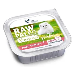 RAW PALEO Pate Pork Mini Puppy 150g jautienos paštetas mažų veislių šuniukams
