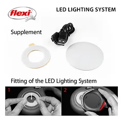 FLEXI LED žibintuvėlis Akku su USB, pilkas — 3 nuotrauka