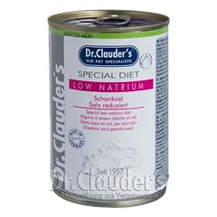 DR. CLAUDER’S Special Diet Low Natrium drėgnas maistas šunims su širdies ir kepenų problemomis 6x400g