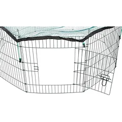 Trixie Outdoor Run With Net lauko aptvaras triušiams ir jūrų kiaulytėms su apsauginiu tinkleliu, 8 elementai, 150 x 57 cm — 2 nuotrauka
