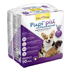 GimDog Pupi Piu Training Pads su levandomis sugeriantys padėkliukai šuniukams ir suaugusiems šunims, 60×60 cm, 10 vnt.