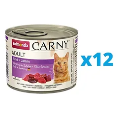 ANIMONDA Carny Adult rinkinys  jautiena ir aviena 12 x 200 g